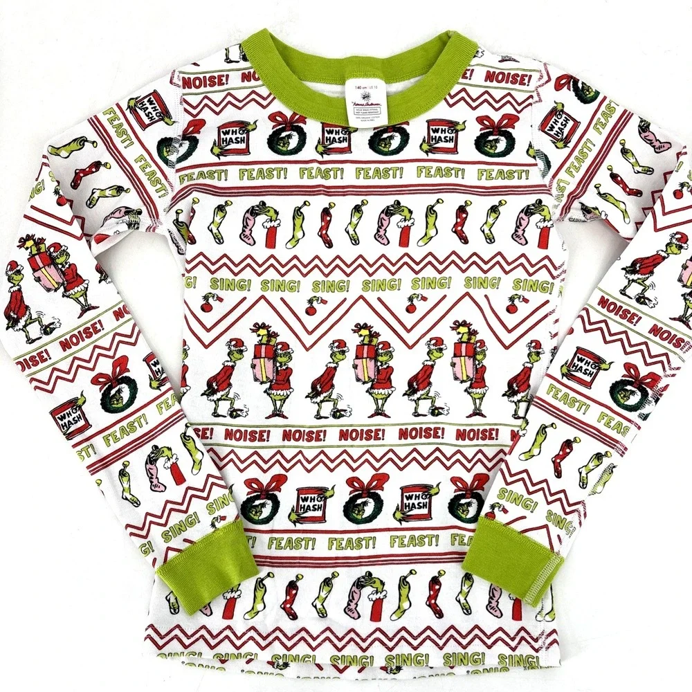 Hanna Andersson Grinch Pajama Top Size 10 Unisex Shirt ONLY‎